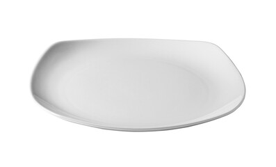 white plate on transparent background