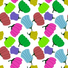 Halloween seamless pumpkins and witch hat and ghost pattern for fabrics and wrapping paper and clothes print