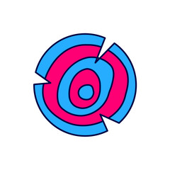 Filled outline Wooden logs icon isolated on white background. Stack of firewood. Vector