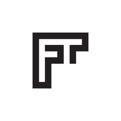 Letter FT creative monogram logo