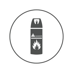 Danger liquid gas spray icon | Circle version icon |