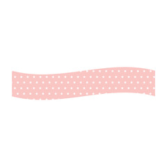 Pastel ribbons in different styles. masking tape, banner.