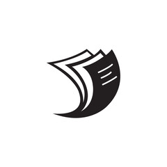paper icon logo vector design template