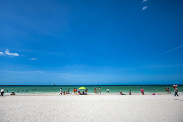 A day at the beach in the mexican caribbean.