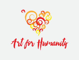 Art for Humanity Abstract Heart Poster