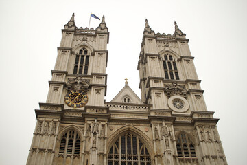 Fototapeta na wymiar Towers of Westminster Abbey in London