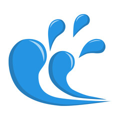 water splash icon or logo.