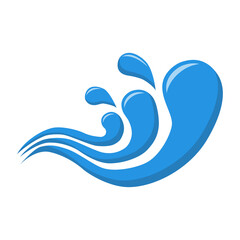 water splash icon or logo.