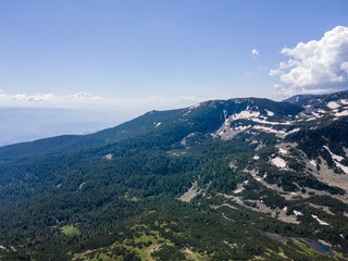 Aerial view of Pirin Mountain near Kremenski lakes, Bulgaria