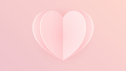 Minimalist pink heart background