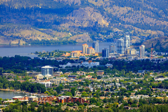 Kelowna City Skyline Cityscape Okanagan Valley