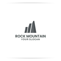 logo design rock development vector