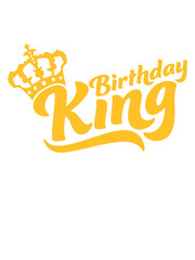 Fototapeta premium Birthday King Krone Logo 