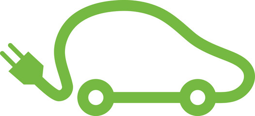 Electric vehicle car icon.