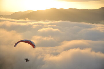 paraglider in the sky