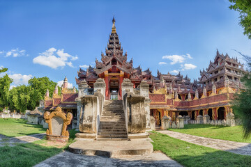 Bagaya monastery at Amarapura Mandalay Myanmar