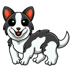Fototapeta premium Cute border collie dog cartoon