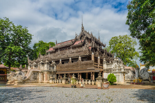 Landscape scenery of Shwenandaw Kyang monastery in Mandalay Myanmar