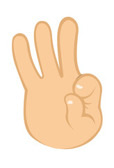 Vector illustration of a cartoon hand doing an ok or perfect gesture