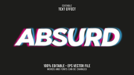 3d absurd editable text effect style
