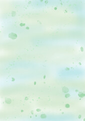 緑が舞う水彩の背景画像