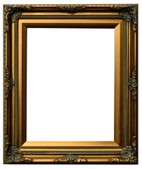 PNG Of Ornate Open Gold Frame