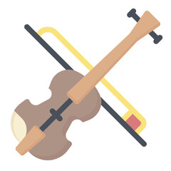 violin flat icon