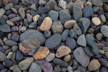Pebbles Texture. Atlantic Ocean Shore