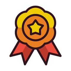 Fototapeta premium gold star award on a white background