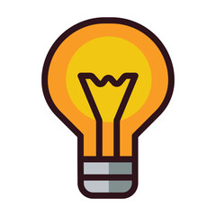 light bulb icon isolated on white background