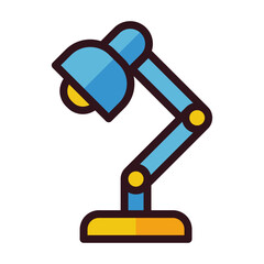 desk lamp isolated on white background