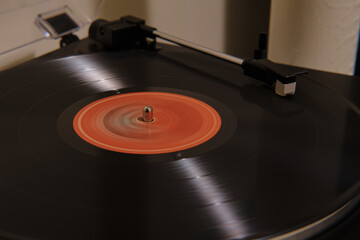 Music Record Playing Spinning Motion Blur 