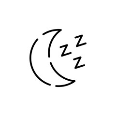 Sleep, Nap, NightcDotted Line Icon Vector Illustration Logo Template. Suitable For Many Purposes.