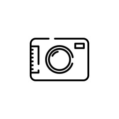 Camera, Photography, Digital, Photo Dotted Line Icon Vector Illustration Logo Template. Suitable For Many Purposes.