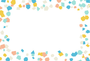 背景素材_カラフルな多角形_フレーム