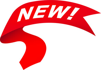 New red ribbon sign.