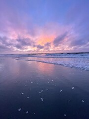 sunset over the sea