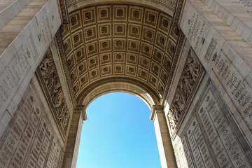 Fototapeta na wymiar パリ・エトワール凱旋門のアーチの内側