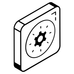 Modern isometric line icon of time management 