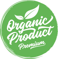 Organic, natural product logo or label