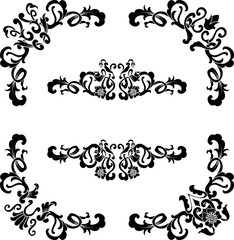 Decorative Ornament Vintage Baroque Decoration Floral Border Style Antique Art Retro