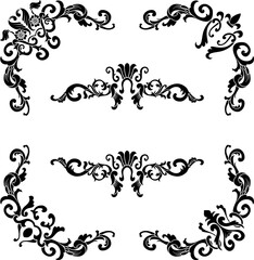 Decorative Ornament Vintage Baroque Decoration Floral Border Style Antique Art Retro