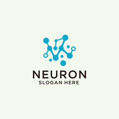 Neuron logo icon vector image