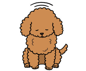 トイプードルお辞儀