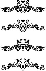 Decorative Ornament Vintage Baroque Decoration Floral Border Style Antique Art Retro