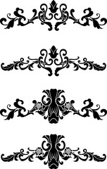 Decorative Ornament Vintage Baroque Decoration Floral Border Style Antique Art Retro