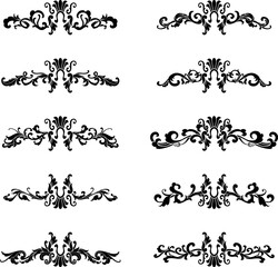 Decorative Ornament Vintage Baroque Decoration Floral Border Style Antique Art Retro