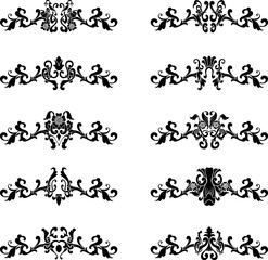 Decorative Ornament Vintage Baroque Decoration Floral Border Style Antique Art Retro