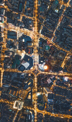 Aerial photography of downtown and Xinjiekou business district of Nanjing City, Jiangsu Province, China