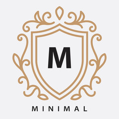 Modern monogram shields badges